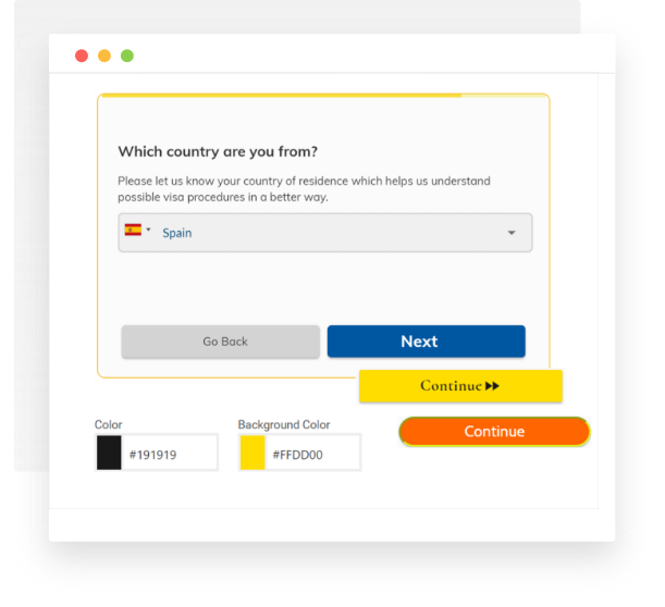 Customise LeadGen form design LeadGen online form builder - Design editor