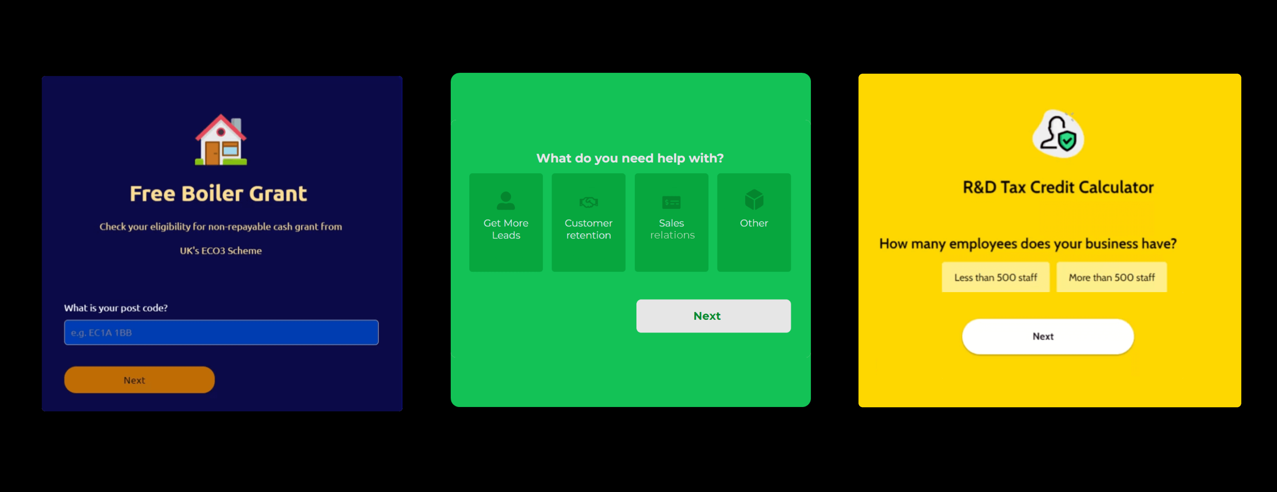 Multi step forms selection Multi step forms selection