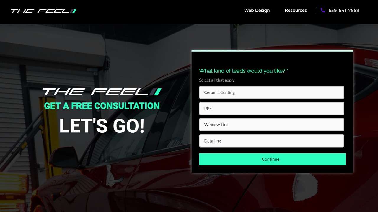 Consultation request form on website