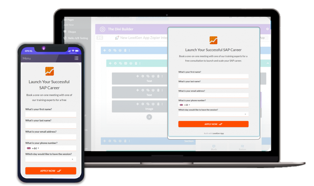 Embed forms into other pages