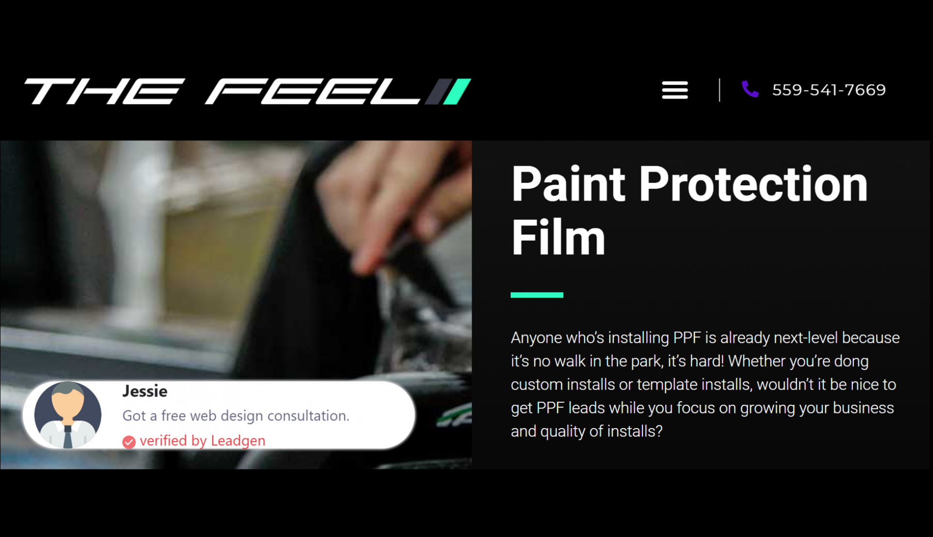 Leadproof popup in action on website Leadproof popup in action on website