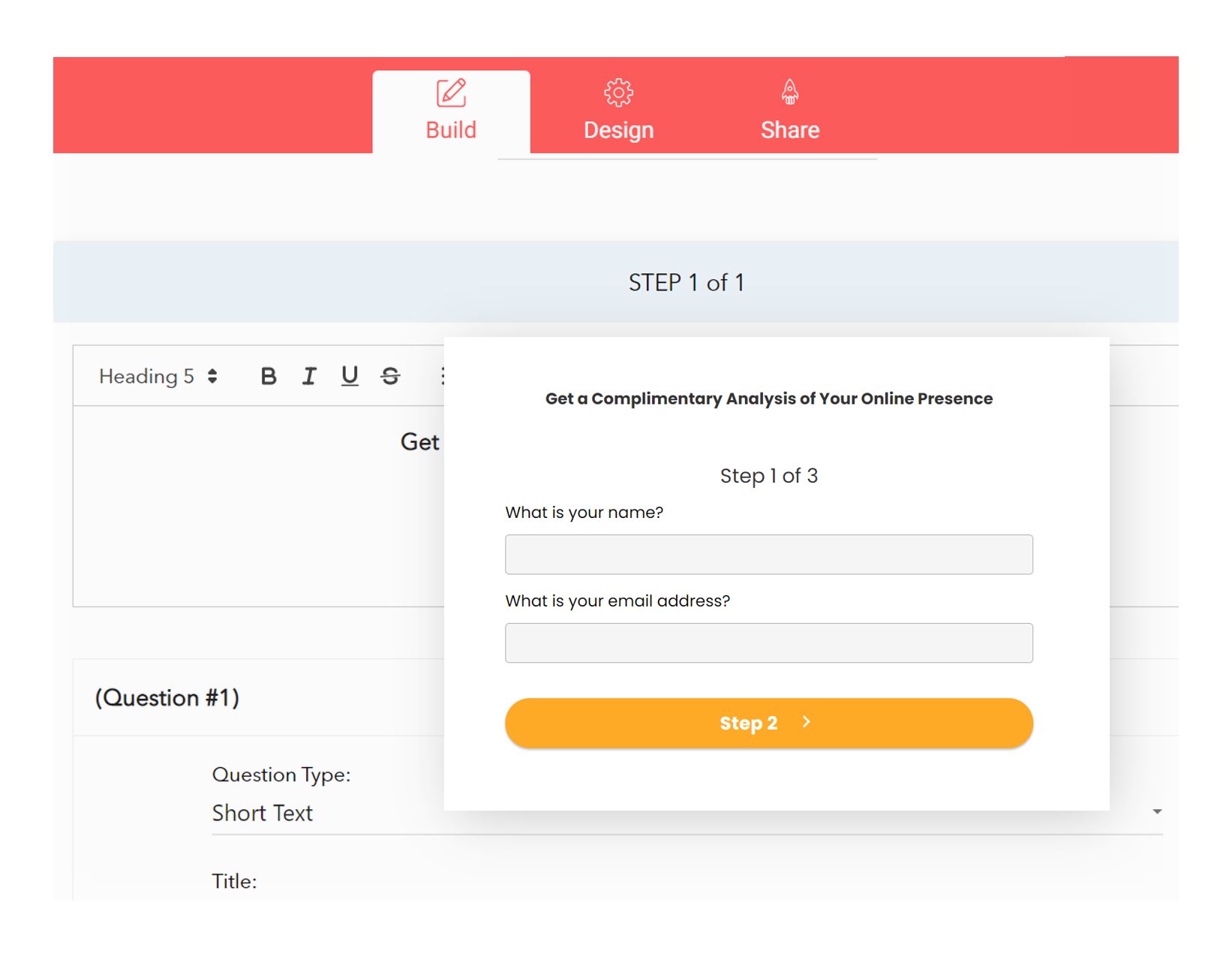 Form-builder - Build stage and form design Form-builder - Build stage and form design