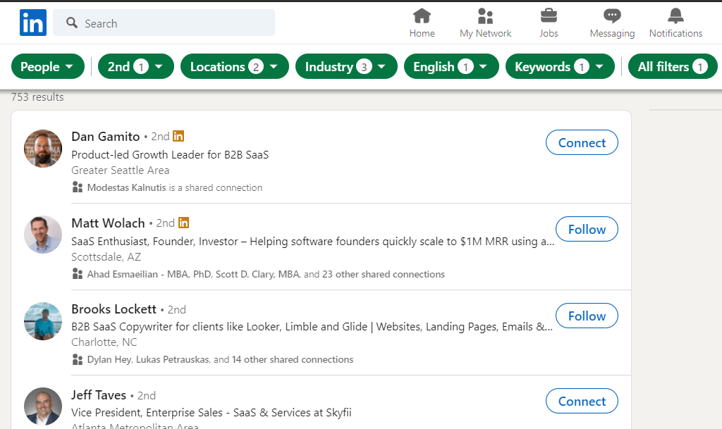 linkedin target audience lead generation search