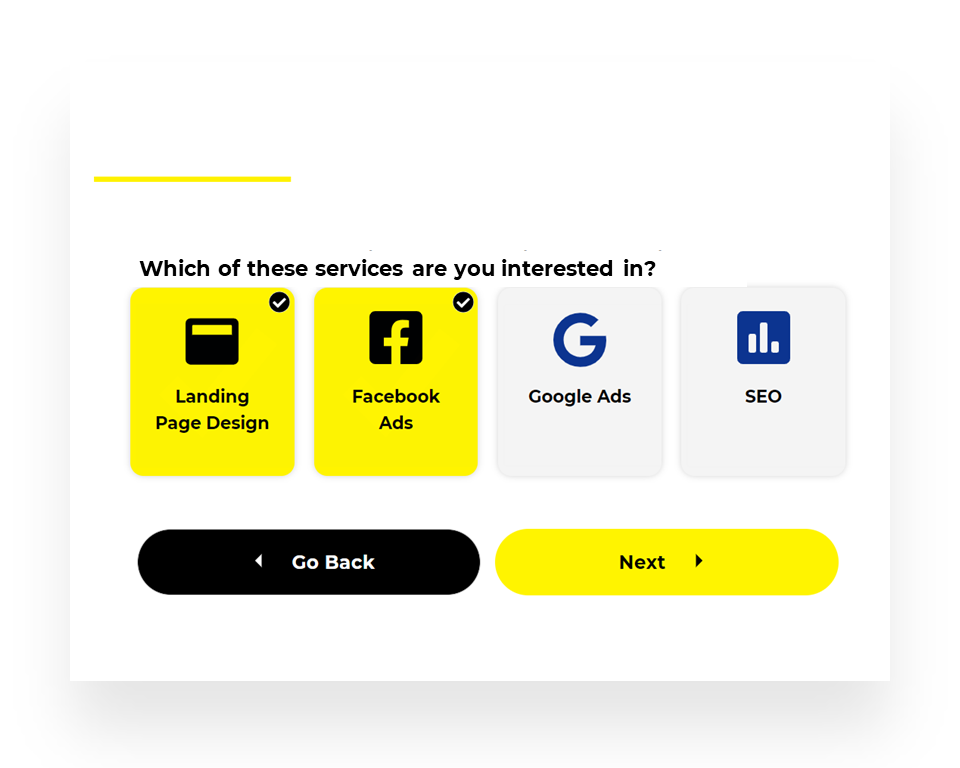 Marketing agency service selection
