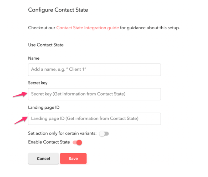 Configure Contact State Configure Contact State
