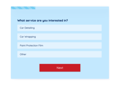 Car Detailing Long Contact Form