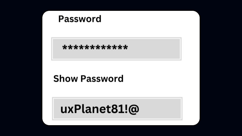 Let users see their Password