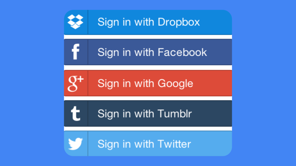 Allow users to log in via Facebook, Google, Twitter
