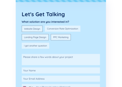 Web Agency Contact Form