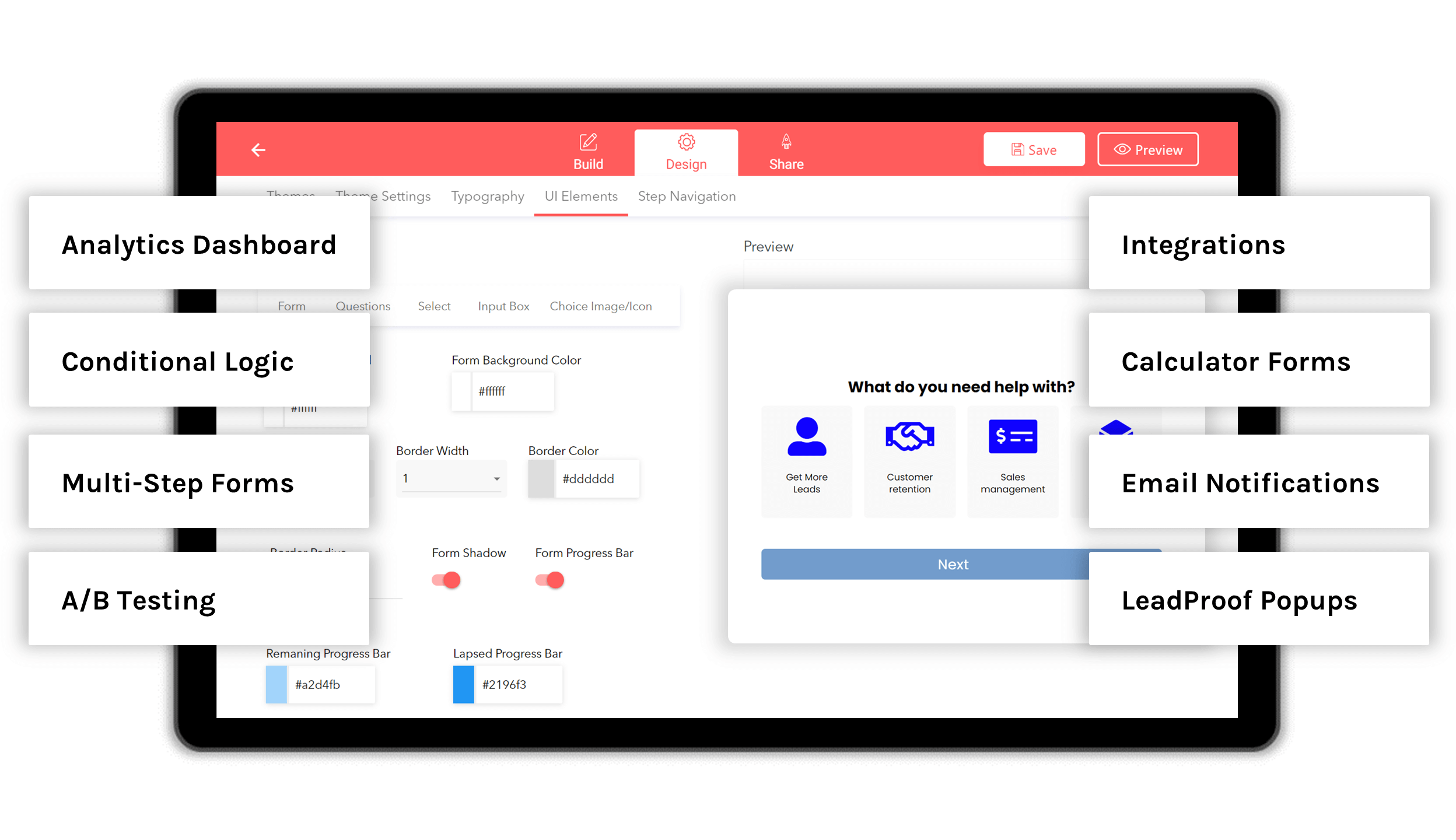 LeadGen App online form creator features LeadGen App online form creator features