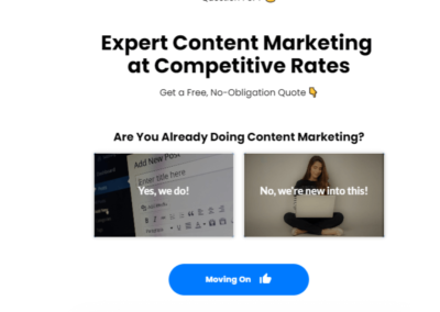 Content Marketing Enquiry Form