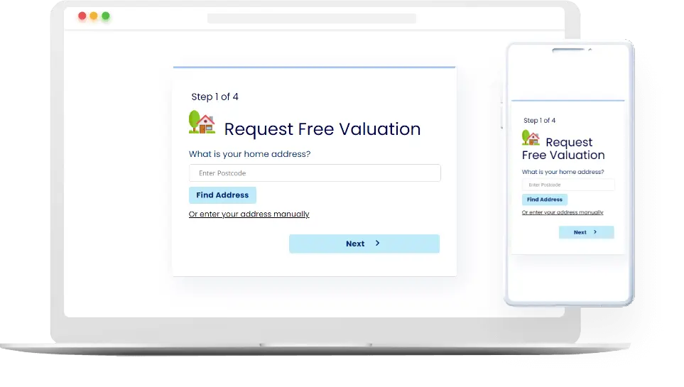 Request free valuation multi step lead form Request free valuation multi step lead form