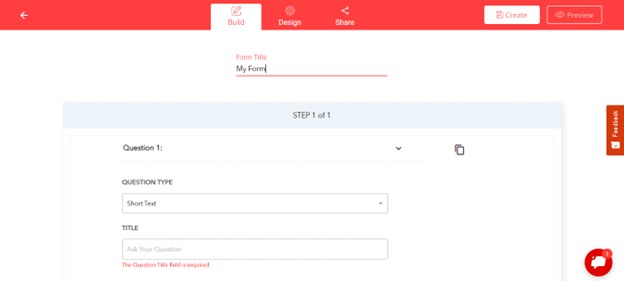 create a form