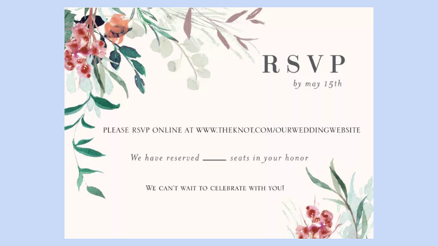 wedding rsvp form