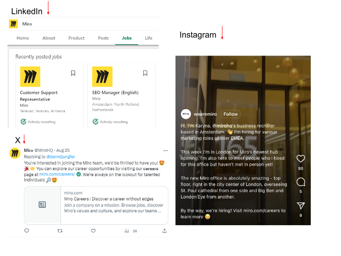 Social platforms provide cost-effective and wide-reaching channels to promote job openings and connect with potential candidates