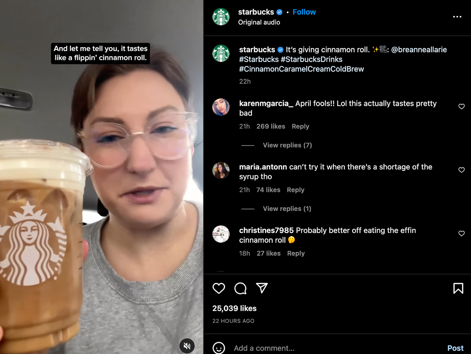 UGC from starbucks