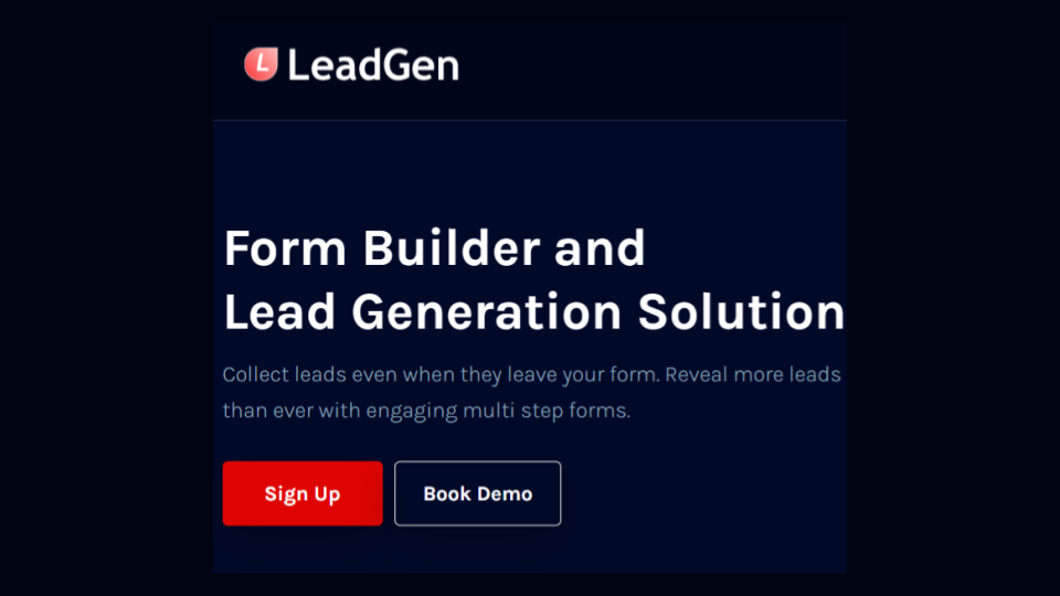 LeadGen App form builder