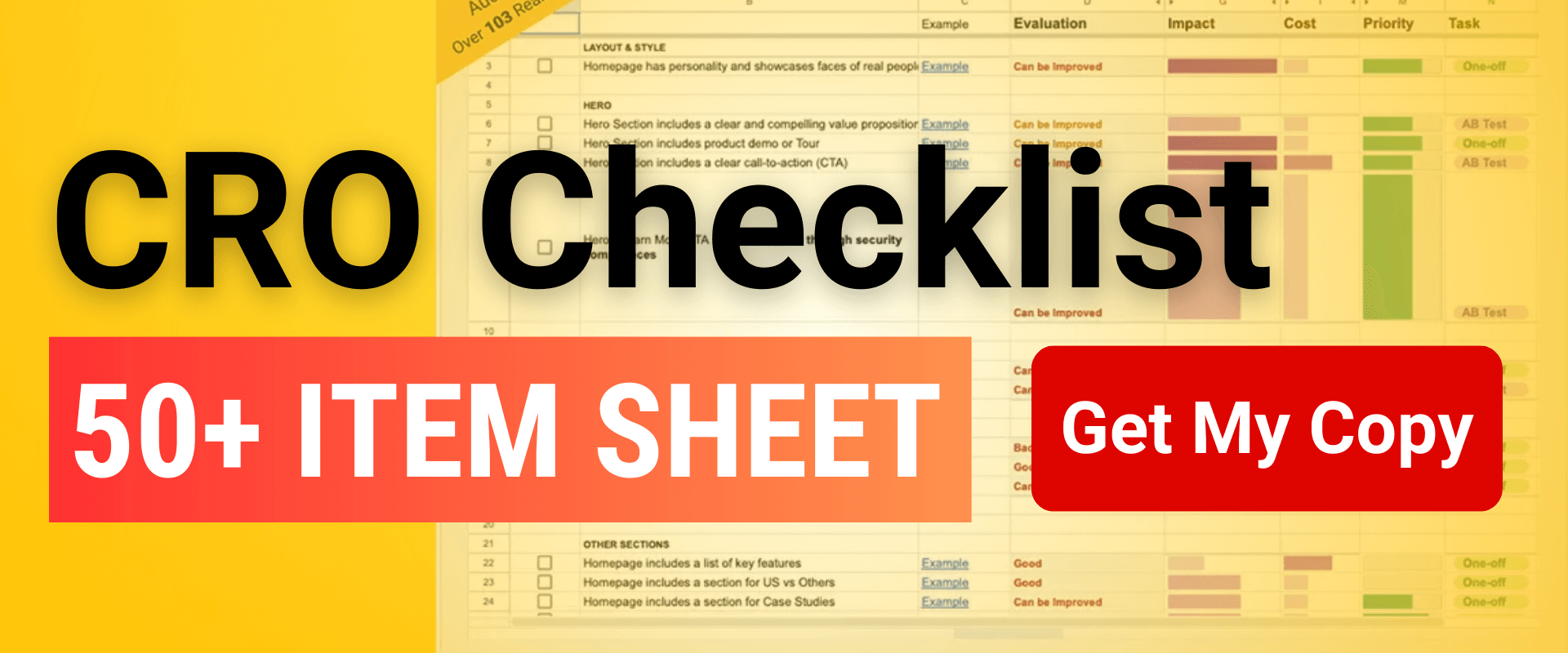 CRO checklist offer