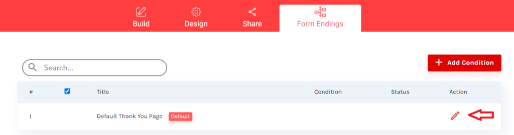 Form endings