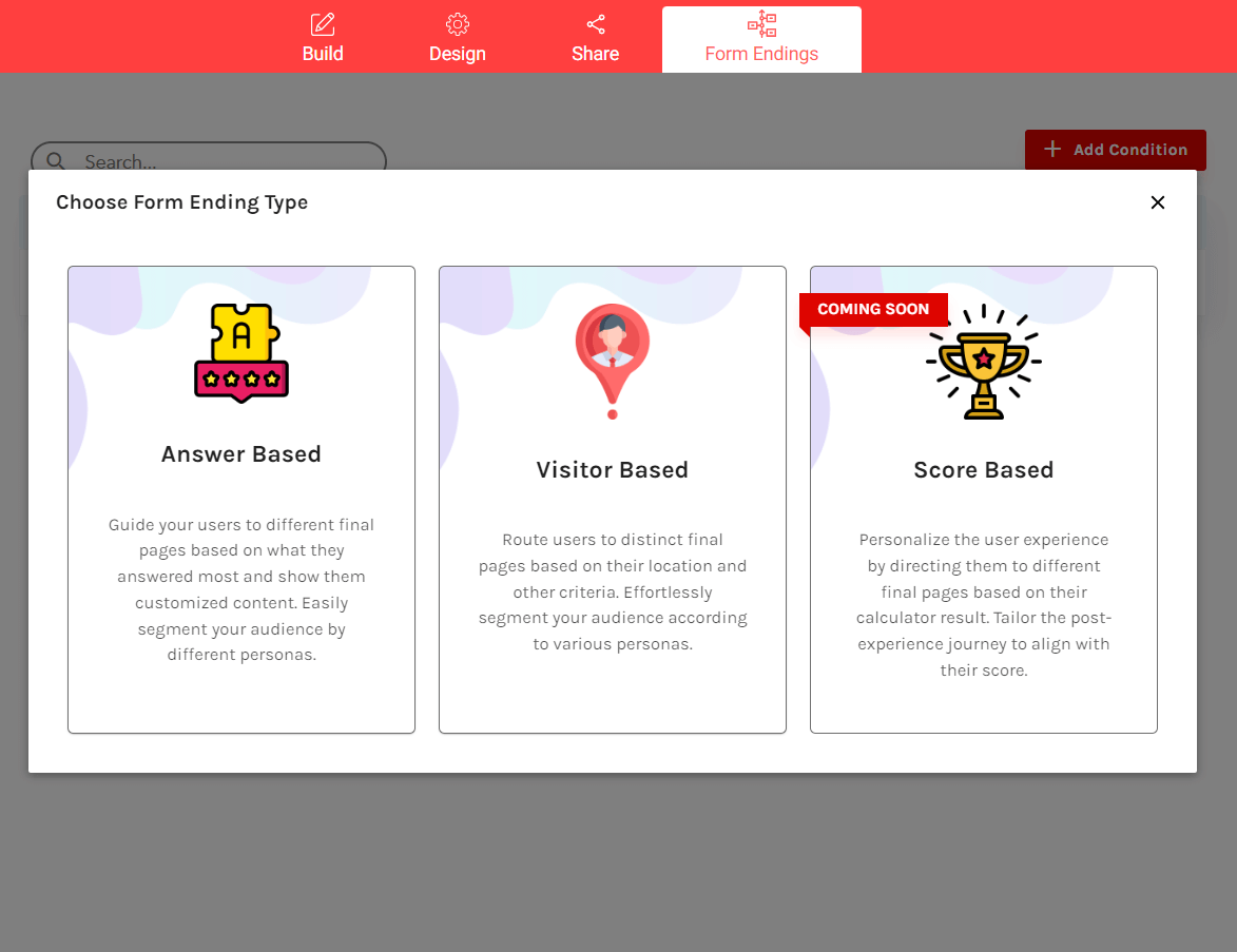 Multiple form endings in LeadGen app conditional form builder Multiple form endings in LeadGen app conditional form builder