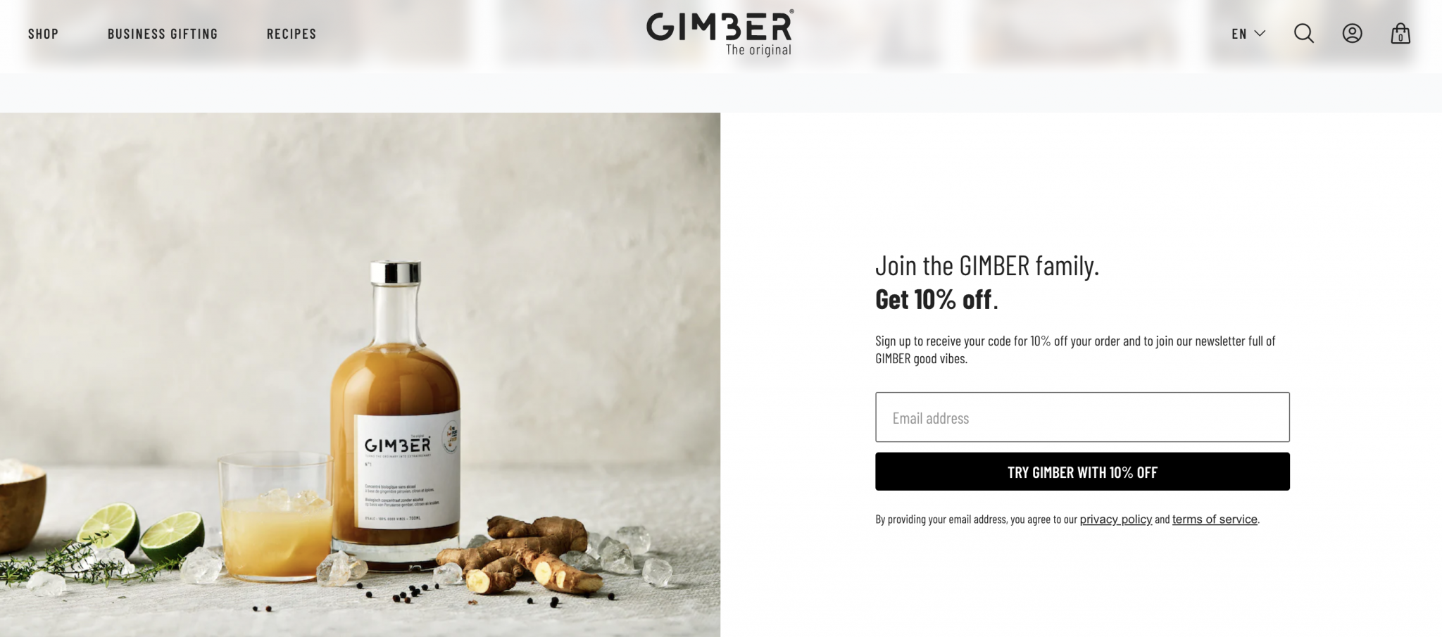 Gimber ad