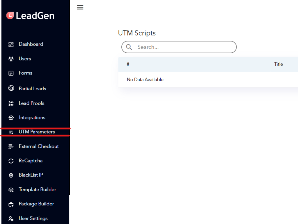 UTM Parameters section
