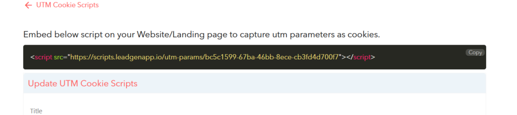 Embedding the Script