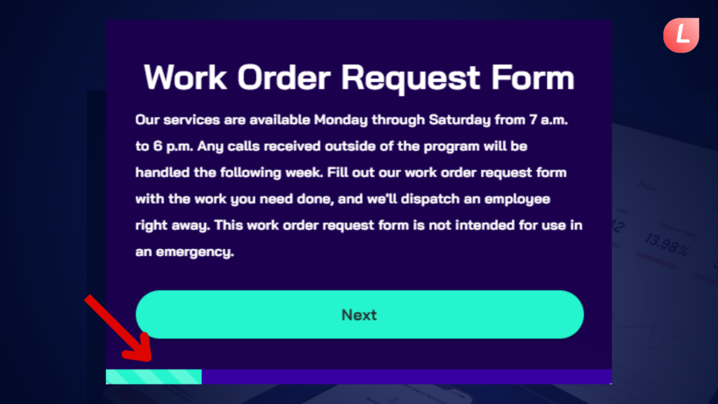 Work order request form