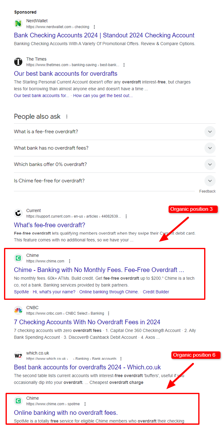 Fee-free overdraft