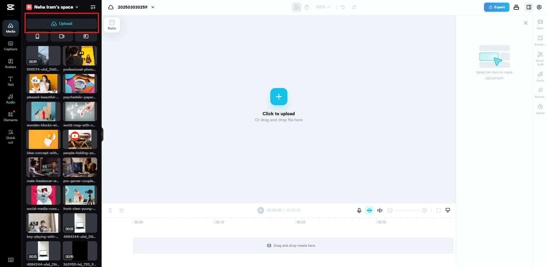  Upload the Long-Form Video You Want to Repurpose